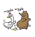 White Duck ＆ Brown Bear（個別スタンプ：16）