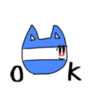 青い猫だゾ（個別スタンプ：1）