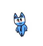 青い猫だゾ（個別スタンプ：32）