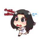 Black hair, a lovely lady.（個別スタンプ：6）