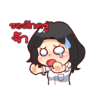 Black hair, a lovely lady.（個別スタンプ：13）