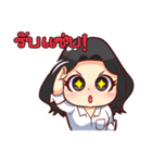 Black hair, a lovely lady.（個別スタンプ：14）