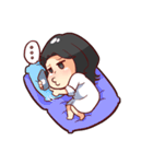 Black hair, a lovely lady.（個別スタンプ：17）