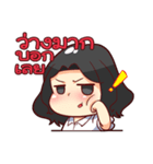 Black hair, a lovely lady.（個別スタンプ：18）