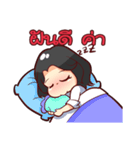 Black hair, a lovely lady.（個別スタンプ：20）