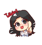 Black hair, a lovely lady.（個別スタンプ：22）