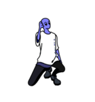 LAZY ALIENS - モノクローム（個別スタンプ：40）
