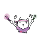 Emoticon-Nyan [ ^q^ ]（個別スタンプ：35）