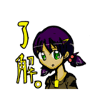 二次元×うさぎ（個別スタンプ：3）