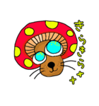 キノコと犬の子（個別スタンプ：1）