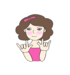 Girls and women（個別スタンプ：24）