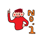 ほっぺたが赤い男の日常会話（個別スタンプ：21）