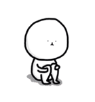 白いまるいぬ（個別スタンプ：1）