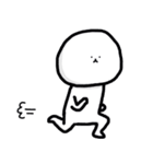 白いまるいぬ（個別スタンプ：5）