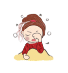 Cloudy Hair Little Girl（個別スタンプ：27）