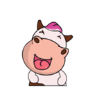 Super Cute and Mischievous Big Head Cow（個別スタンプ：20）