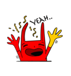RedRabbit With Yellow-glove（個別スタンプ：4）