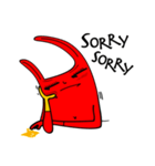 RedRabbit With Yellow-glove（個別スタンプ：18）