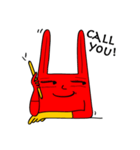 RedRabbit With Yellow-glove（個別スタンプ：20）