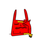 RedRabbit With Yellow-glove（個別スタンプ：22）