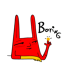 RedRabbit With Yellow-glove（個別スタンプ：24）