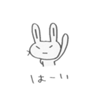 つり目うさぎのしろたさん（個別スタンプ：3）