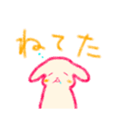 クレヨンで描いたようなうさぎさん（個別スタンプ：2）
