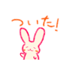 クレヨンで描いたようなうさぎさん（個別スタンプ：7）