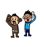 お猿、と男。（個別スタンプ：29）