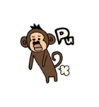 お猿、と男。（個別スタンプ：34）