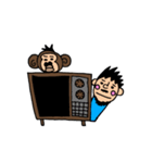 お猿、と男。（個別スタンプ：38）