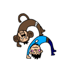 お猿、と男。（個別スタンプ：40）
