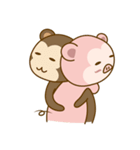 豬母猴の日常（個別スタンプ：18）