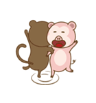 豬母猴の日常（個別スタンプ：35）