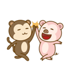 豬母猴の日常（個別スタンプ：37）