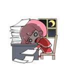 girl and parrot（個別スタンプ：14）