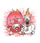 girl and parrot（個別スタンプ：29）