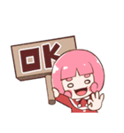 girl and parrot（個別スタンプ：31）