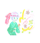 可愛い着物スタンプ（個別スタンプ：19）