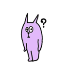紫色の猫（個別スタンプ：4）