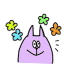 紫色の猫（個別スタンプ：5）