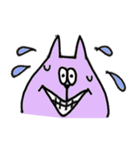 紫色の猫（個別スタンプ：6）