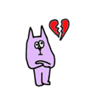 紫色の猫（個別スタンプ：10）