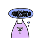 紫色の猫（個別スタンプ：13）