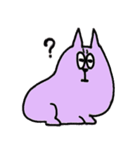 紫色の猫（個別スタンプ：22）