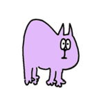 紫色の猫（個別スタンプ：24）