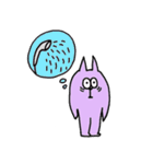 紫色の猫（個別スタンプ：25）