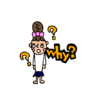 お猿、と女の子（個別スタンプ：3）