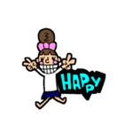 お猿、と女の子（個別スタンプ：20）