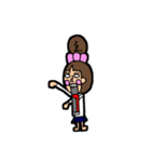 お猿、と女の子（個別スタンプ：26）
